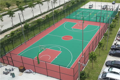 籃球場圍網效果圖